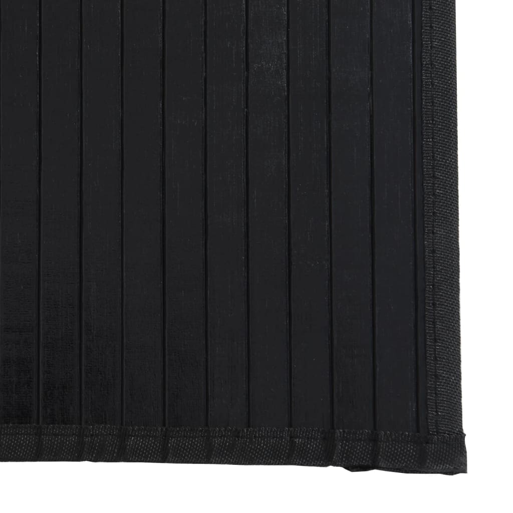 vidaXL Rug Rectangular Black 70x300 cm Bamboo