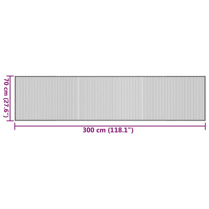vidaXL Rug Rectangular Brown 70x300 cm Bamboo