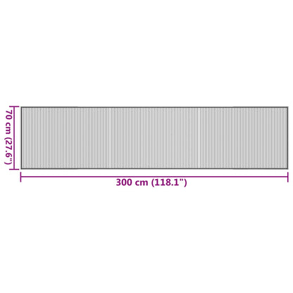 vidaXL Rug Rectangular Grey70x300 cm Bamboo