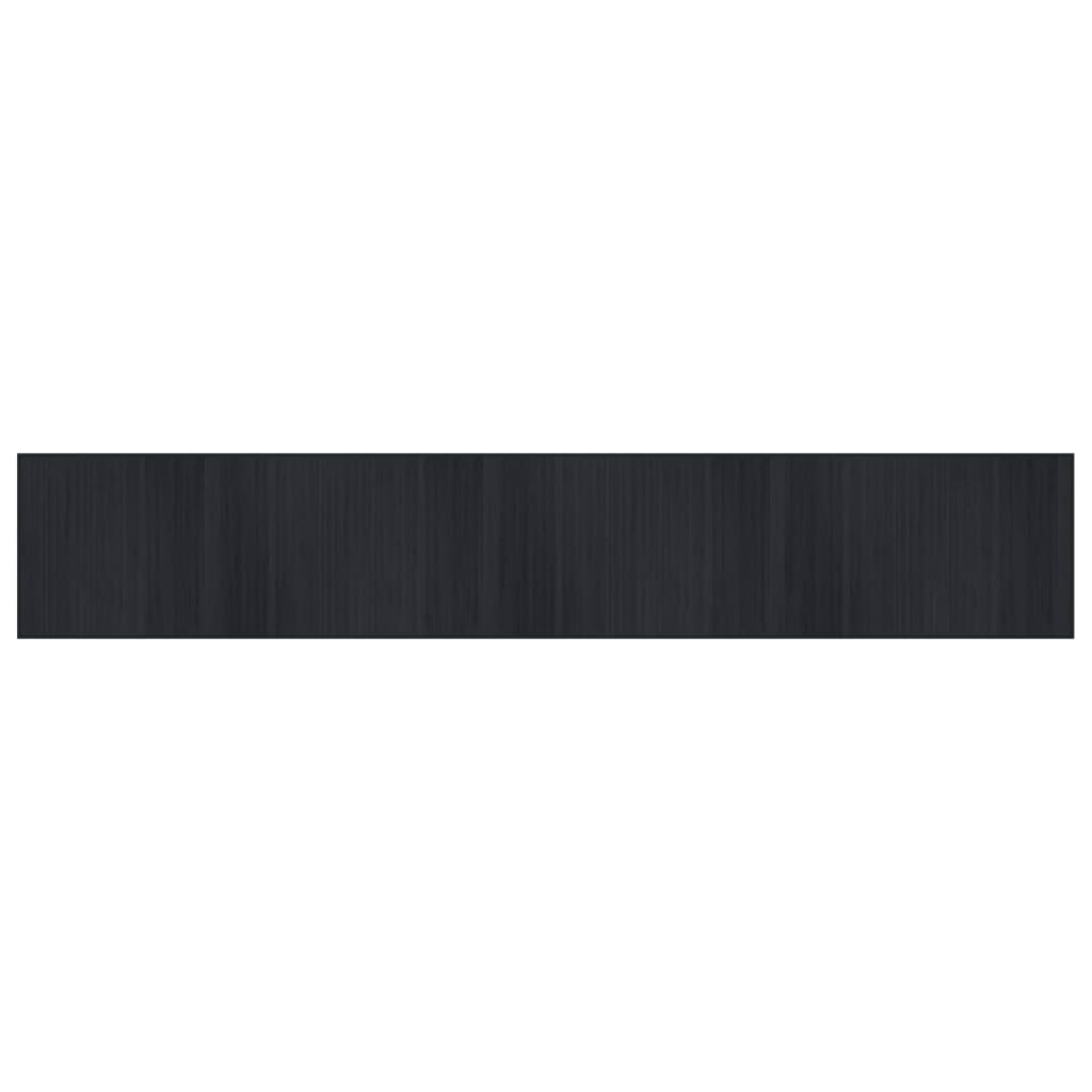 vidaXL Rug Rectangular Black 70x400 cm Bamboo