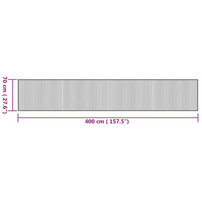 vidaXL Rug Rectangular Natural70x400 cm Bamboo