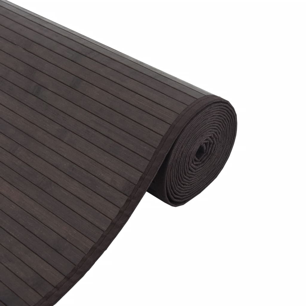 vidaXL Rug Rectangular Dark Brown 70x400 cm Bamboo