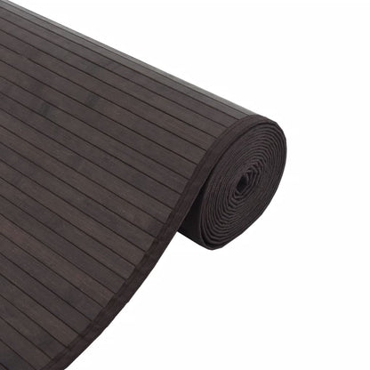 vidaXL Rug Rectangular Dark Brown 70x400 cm Bamboo