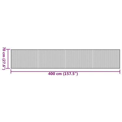 vidaXL Rug Rectangular Dark Brown 70x400 cm Bamboo