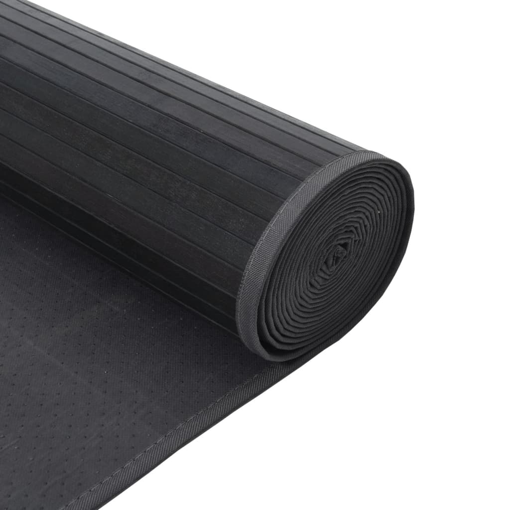 vidaXL Rug Rectangular Grey 70x500 cm Bamboo