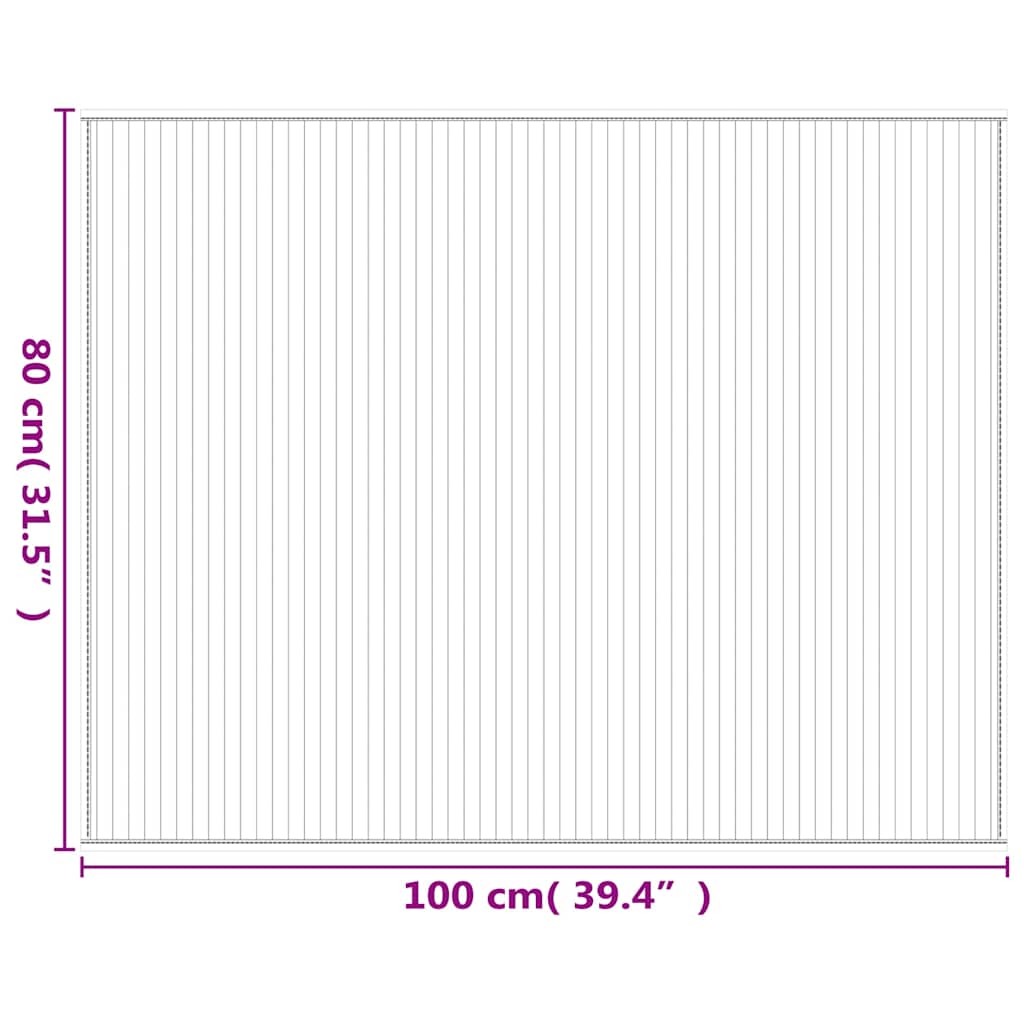 vidaXL Rug Rectangular Brown80x100 cm Bamboo