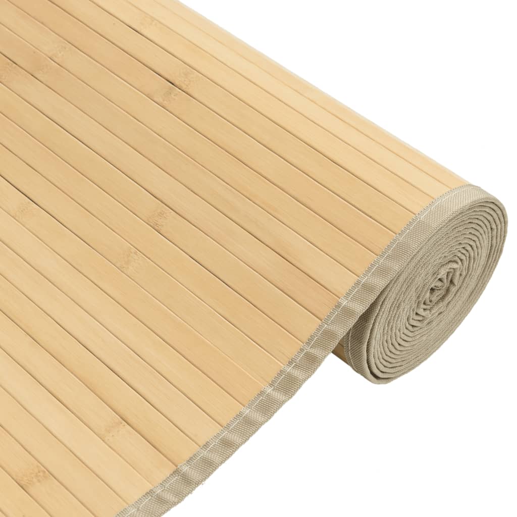 vidaXL Rug Rectangular Light Natural 80x100 cm Bamboo