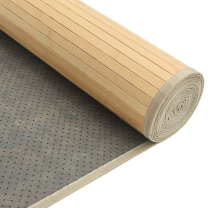 vidaXL Rug Rectangular Light Natural 80x100 cm Bamboo