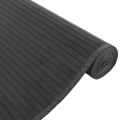 vidaXL Rug Rectangular Grey 80x100 cm Bamboo