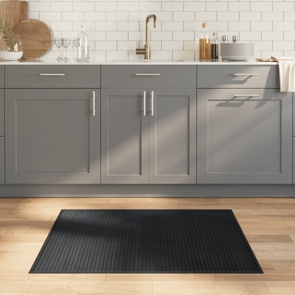 vidaXL Rug Rectangular Grey 80x100 cm Bamboo