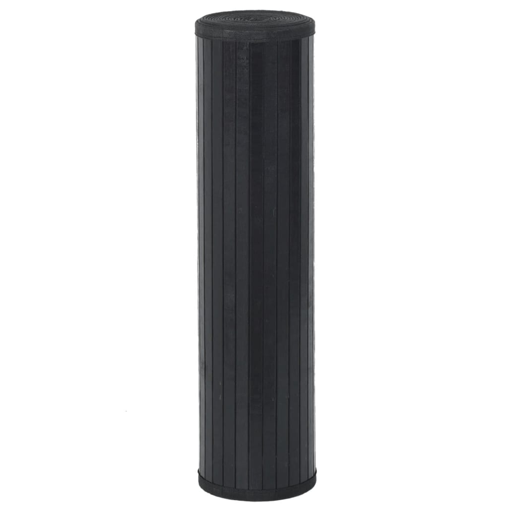 vidaXL Rug Rectangular Black 80x200 cm Bamboo