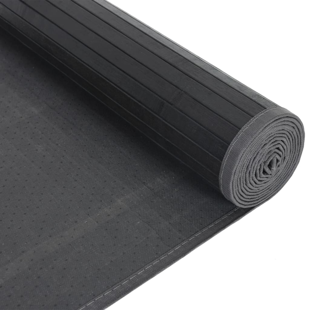 vidaXL Rug Rectangular Black 80x200 cm Bamboo