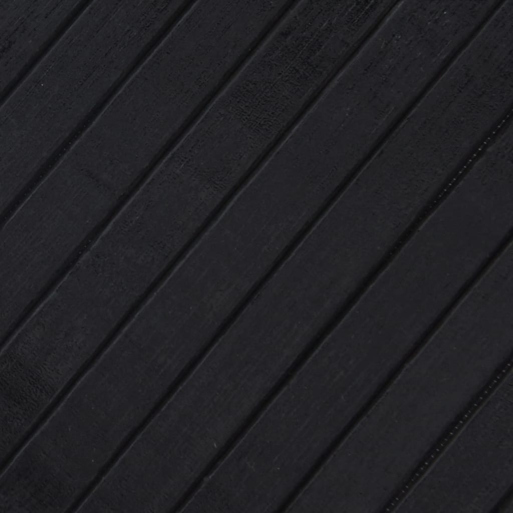vidaXL Rug Rectangular Black 80x200 cm Bamboo
