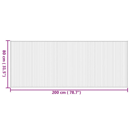 vidaXL Rug Rectangular Natural80x200 cm Bamboo