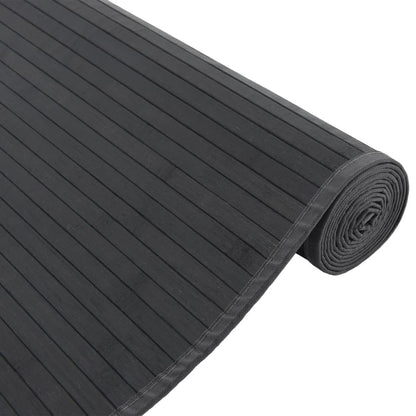 vidaXL Rug Rectangular Grey 80x200 cm Bamboo