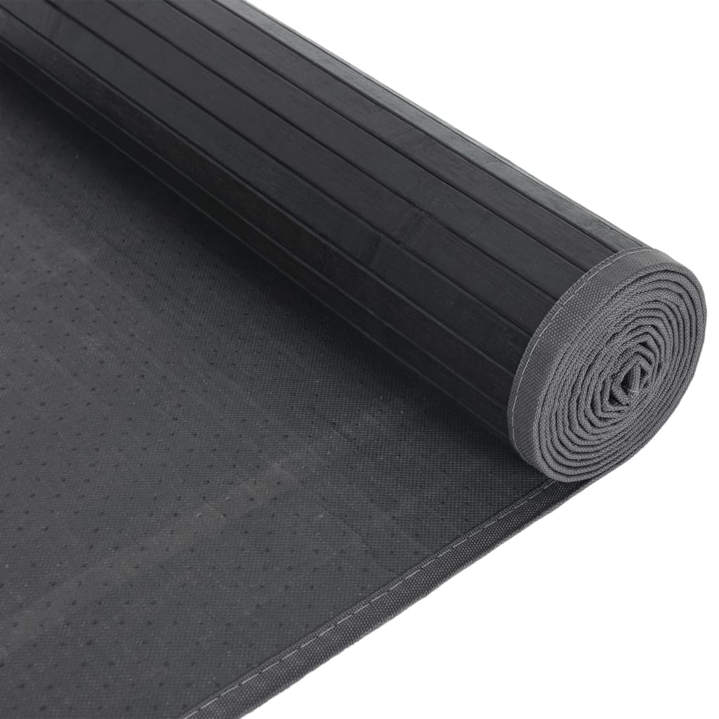 vidaXL Rug Rectangular Grey 80x200 cm Bamboo