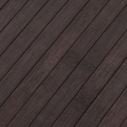 vidaXL Rug Rectangular Dark Brown80x200 cm Bamboo