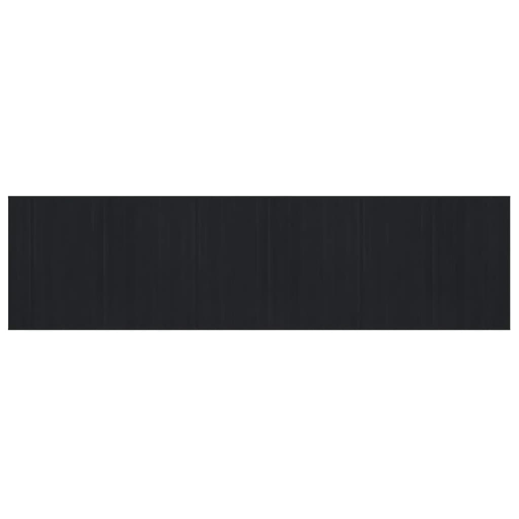 vidaXL Rug Rectangular Black 80x300 cm Bamboo
