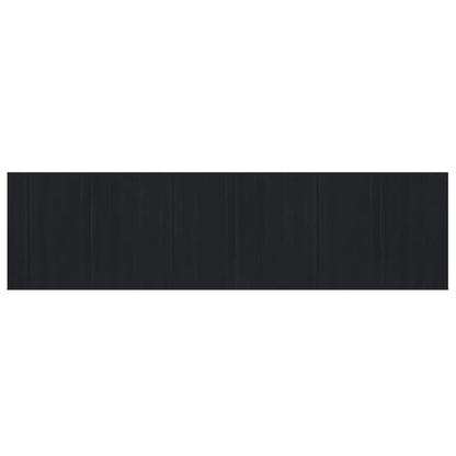 vidaXL Rug Rectangular Black 80x300 cm Bamboo