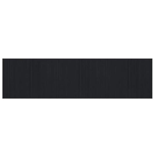vidaXL Rug Rectangular Black 80x300 cm Bamboo