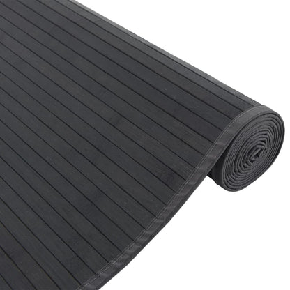 vidaXL Rug Rectangular Black 80x300 cm Bamboo
