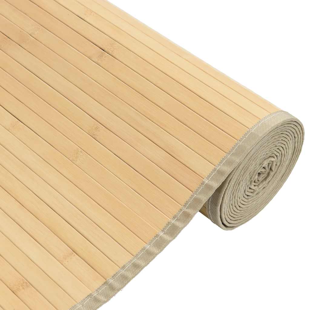 vidaXL Rug Rectangular Light Natural 80x300 cm Bamboo