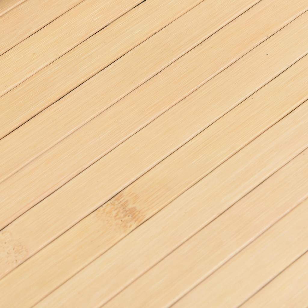 vidaXL Rug Rectangular Light Natural 80x300 cm Bamboo