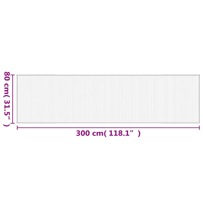 vidaXL Rug Rectangular Light Natural 80x300 cm Bamboo