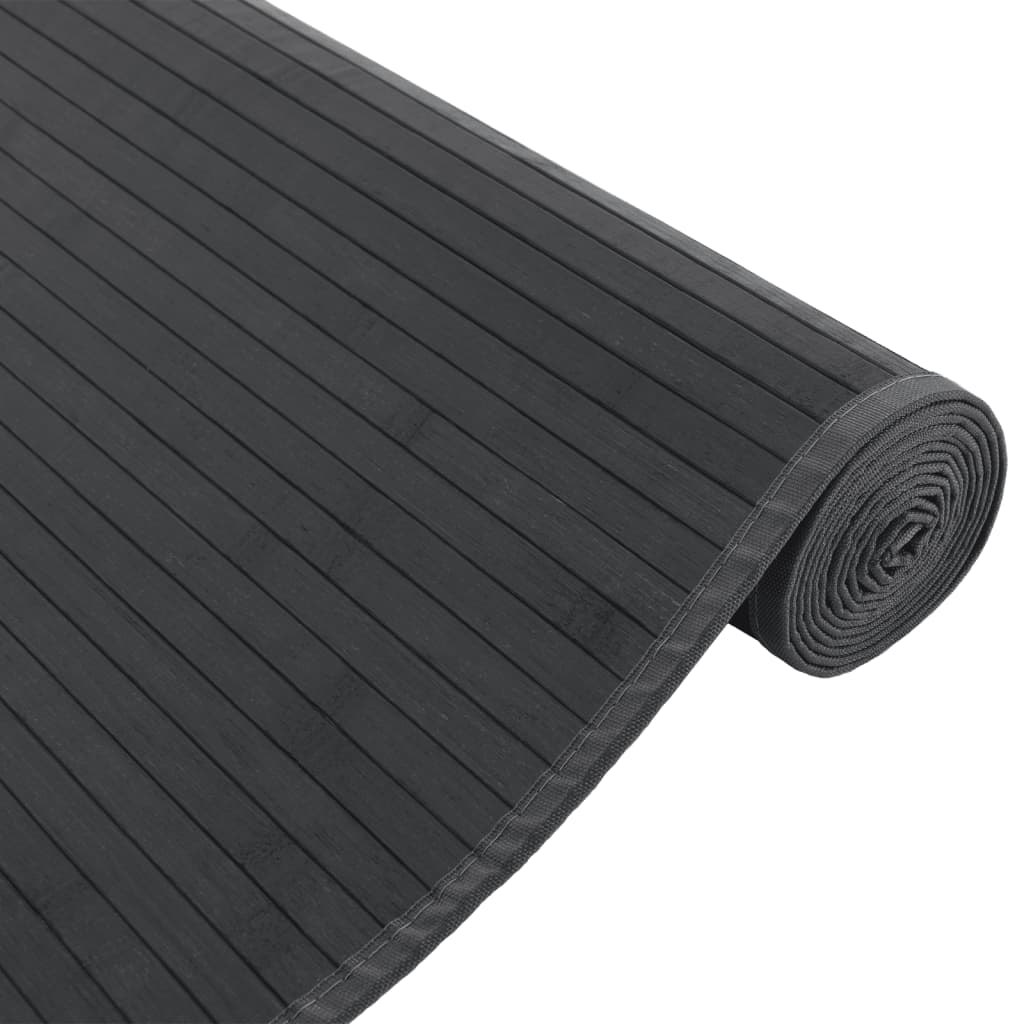 vidaXL Rug Rectangular Grey 80x300 cm Bamboo