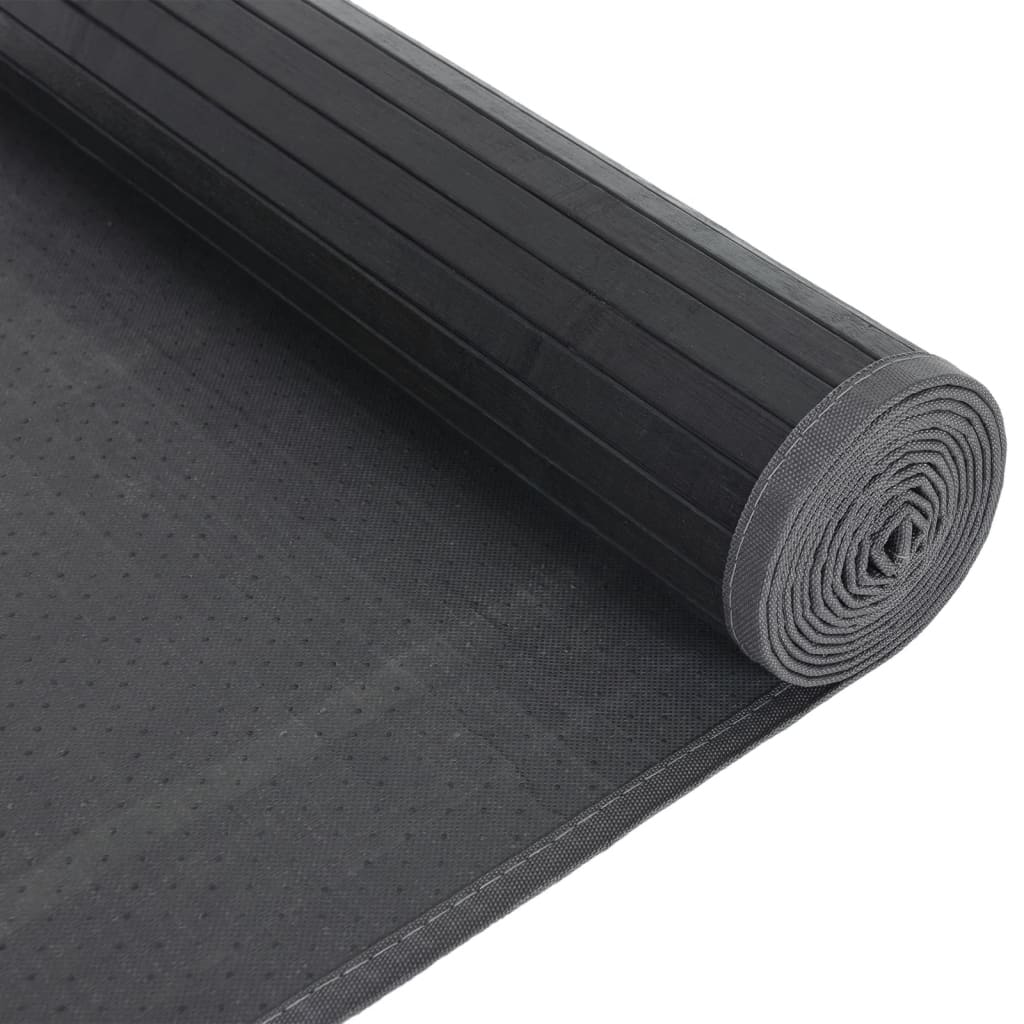 vidaXL Rug Rectangular Grey 80x300 cm Bamboo