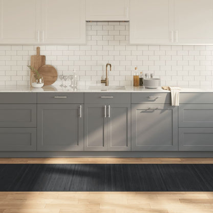 vidaXL Rug Rectangular Grey 80x300 cm Bamboo