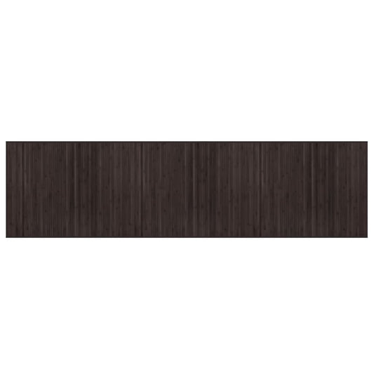 vidaXL Rug Rectangular Dark Brown80x300 cm Bamboo