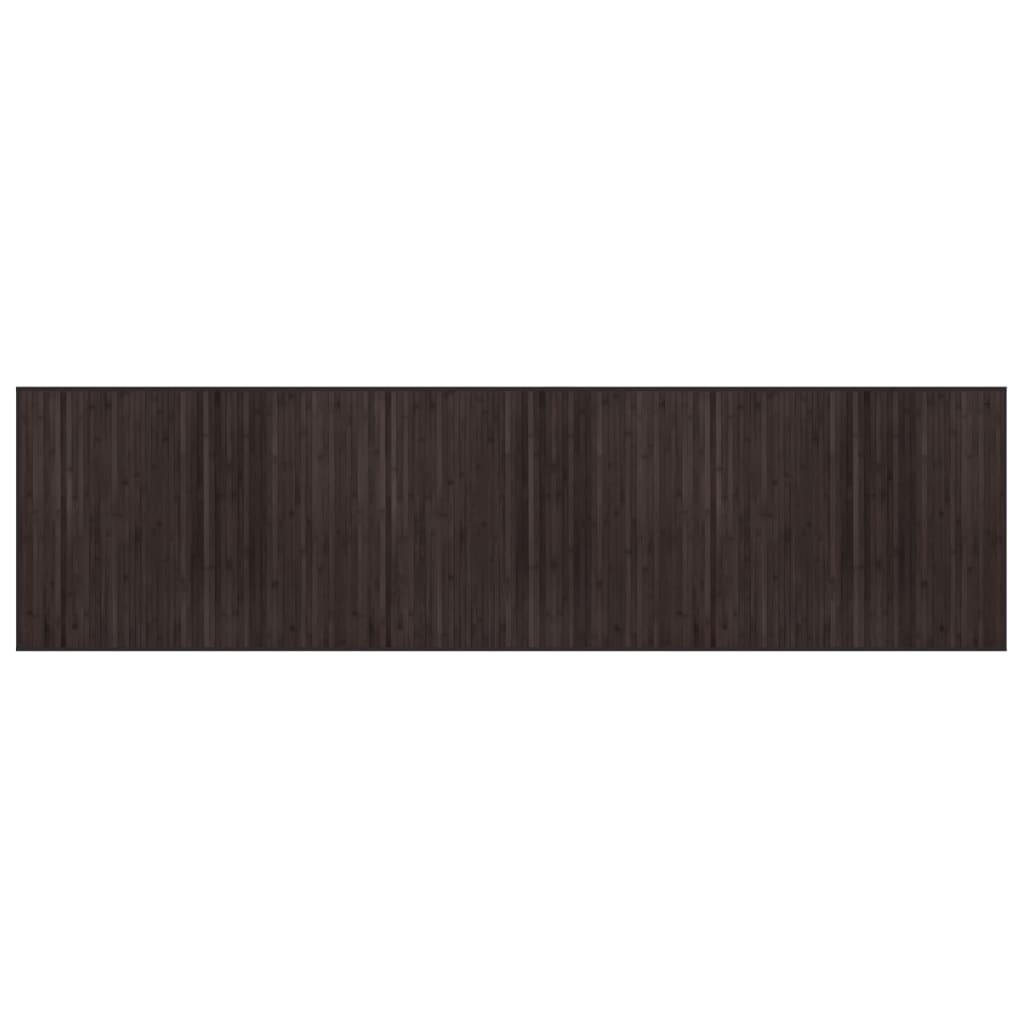 vidaXL Rug Rectangular Dark Brown 80x300 cm Bamboo