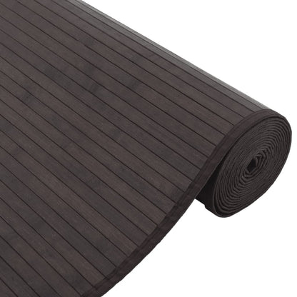 vidaXL Rug Rectangular Dark Brown 80x300 cm Bamboo