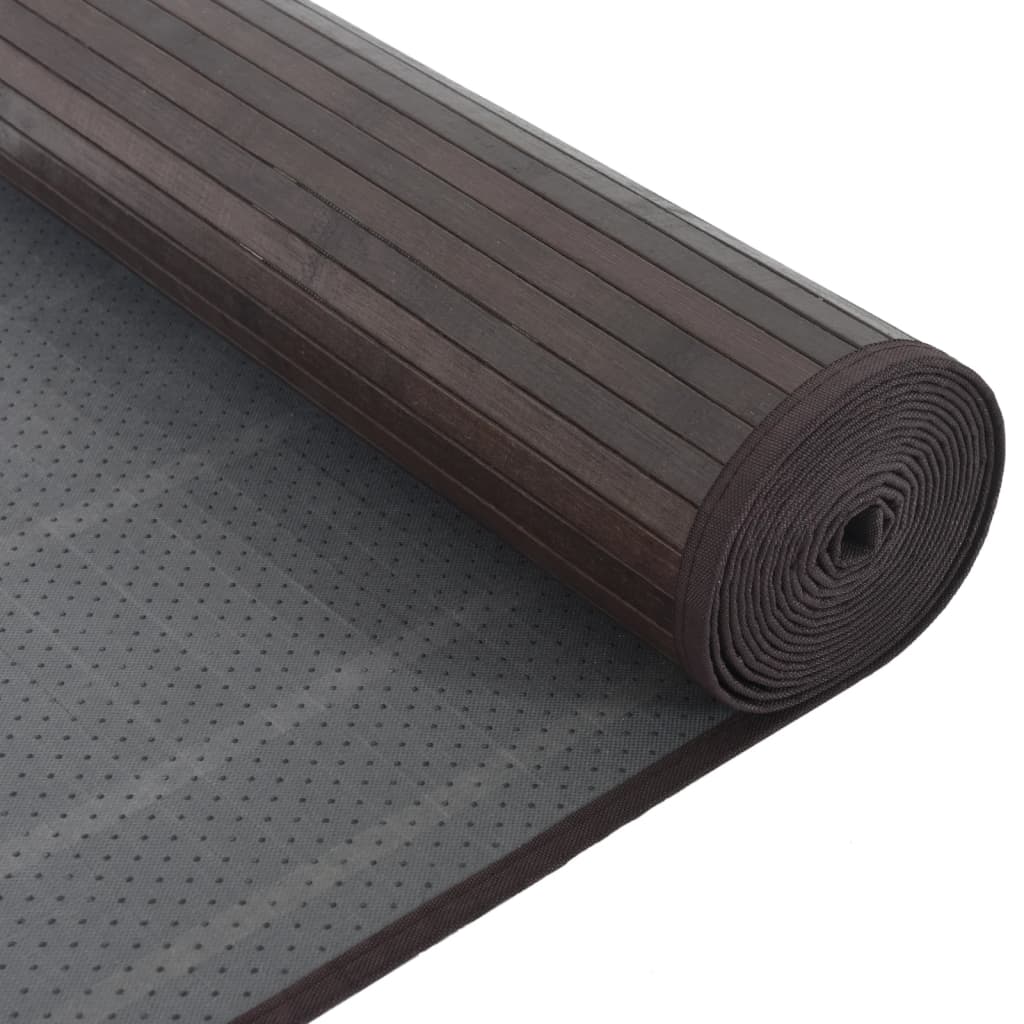 vidaXL Rug Rectangular Dark Brown 80x300 cm Bamboo