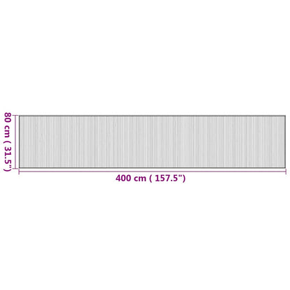 vidaXL Rug Rectangular Natural 80x400 cm Bamboo