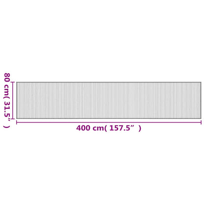 vidaXL Rug Rectangular Brown 80x400 cm Bamboo