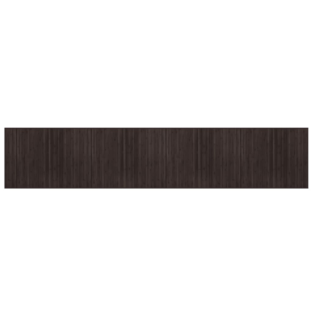 vidaXL Rug Rectangular Dark Brown 80x400 cm Bamboo