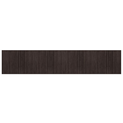 vidaXL Rug Rectangular Dark Brown 80x400 cm Bamboo