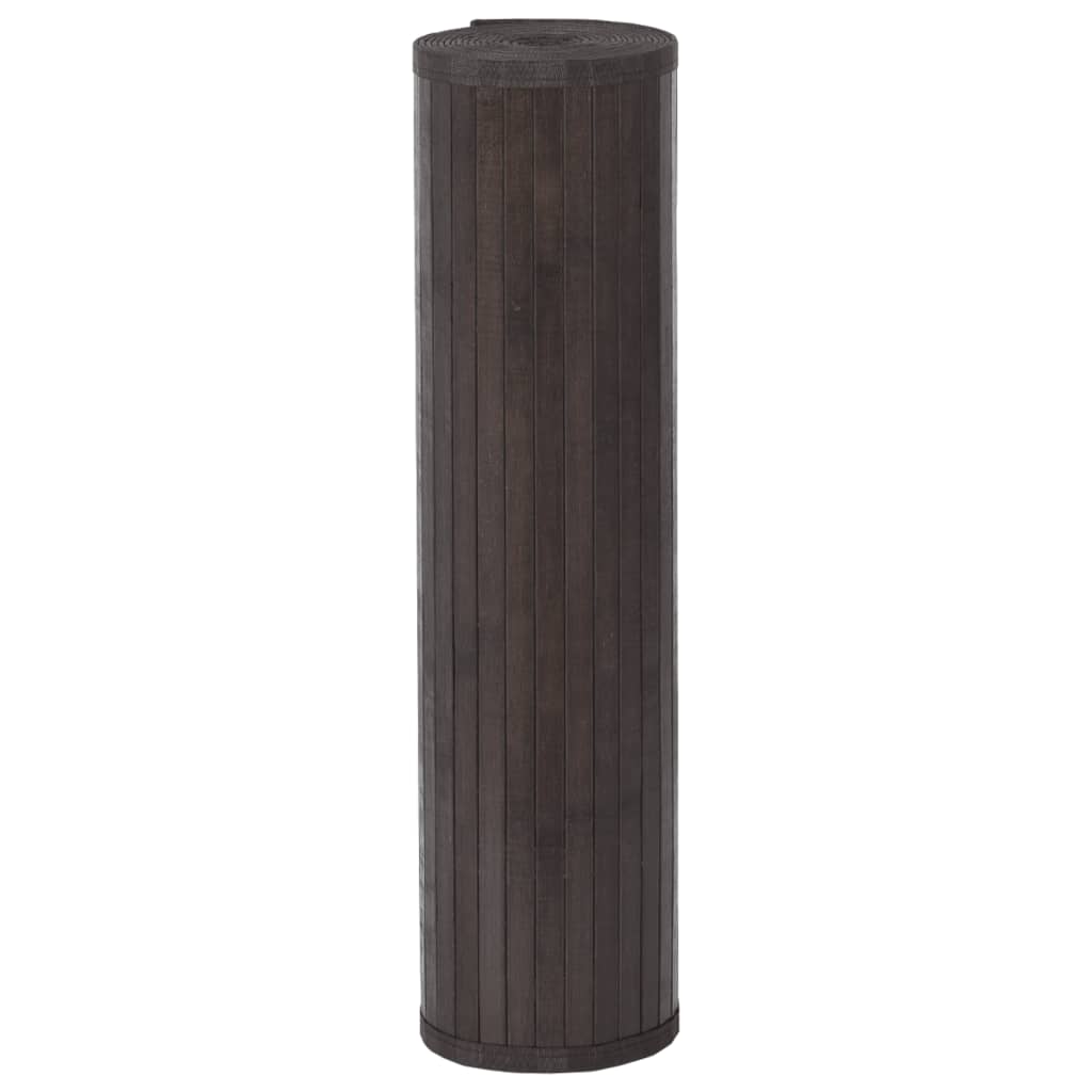 vidaXL Rug Rectangular Dark Brown 80x400 cm Bamboo