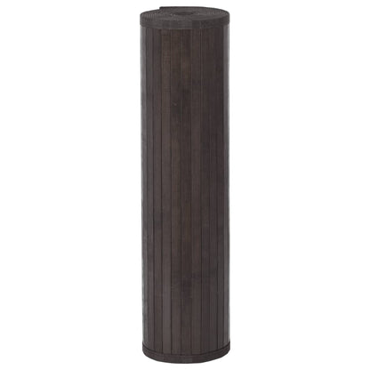vidaXL Rug Rectangular Dark Brown 80x400 cm Bamboo
