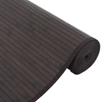 vidaXL Rug Rectangular Dark Brown 80x400 cm Bamboo
