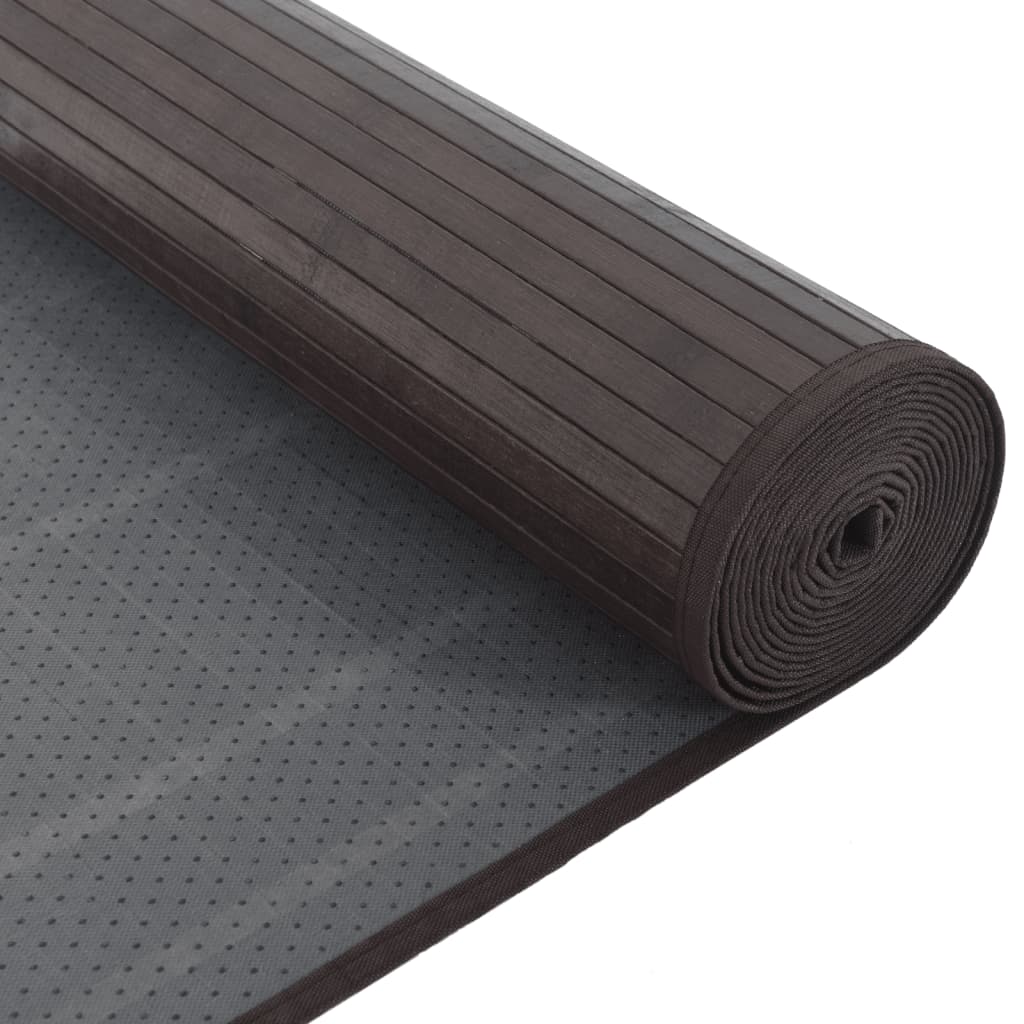 vidaXL Rug Rectangular Dark Brown 80x400 cm Bamboo