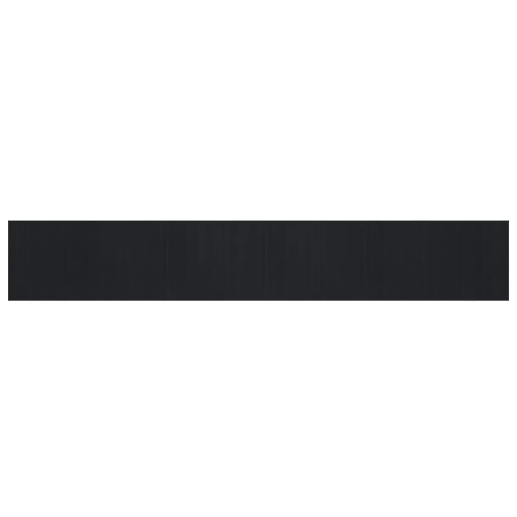 vidaXL Rug Rectangular Black 80x500 cm Bamboo