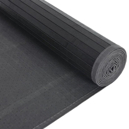 vidaXL Rug Rectangular Black 80x500 cm Bamboo