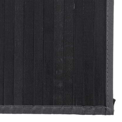 vidaXL Rug Rectangular Black 80x500 cm Bamboo