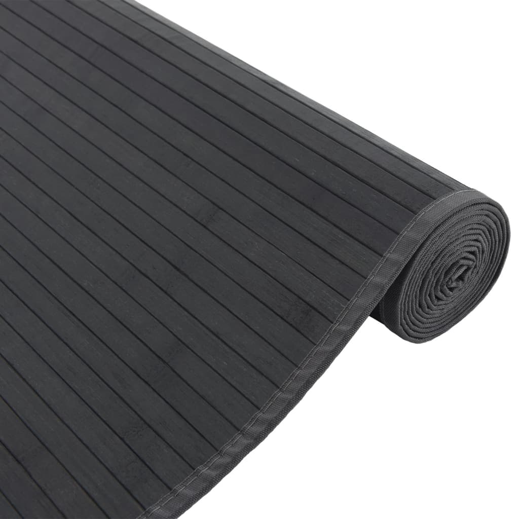 vidaXL Rug Rectangular Grey 80x500 cm Bamboo