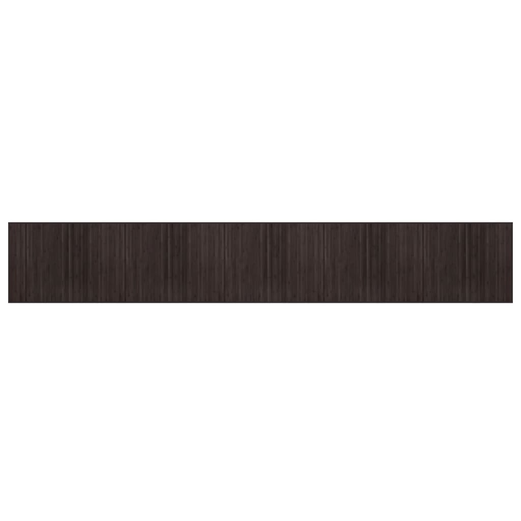 vidaXL Rug Rectangular Dark Brown 80x500 cm Bamboo