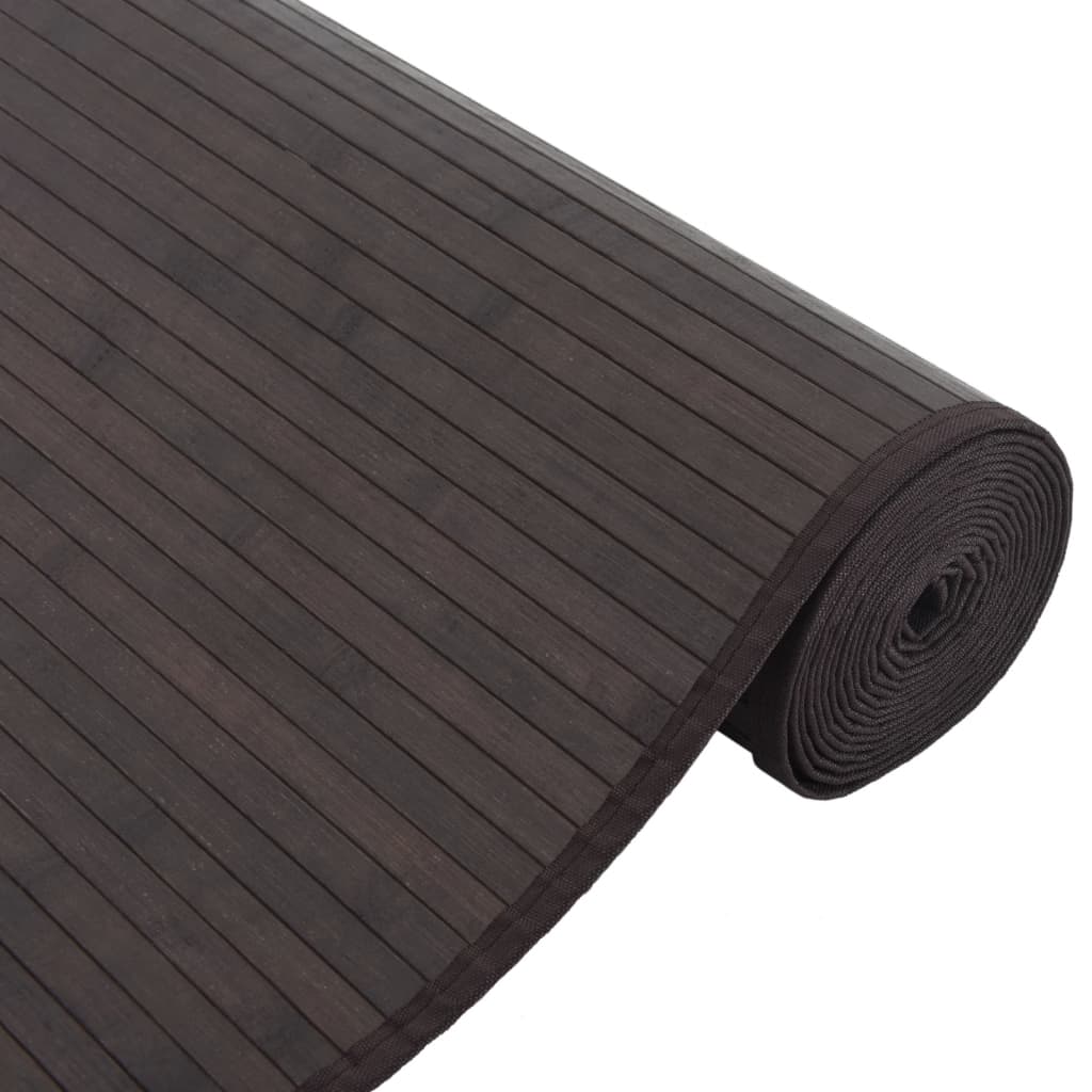 vidaXL Rug Rectangular Dark Brown 80x500 cm Bamboo