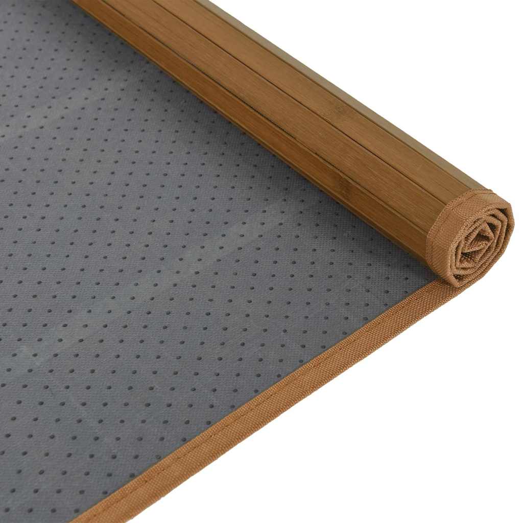 vidaXL Rug Rectangular Brown 80x1000 cm Bamboo